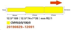 NIIMBOT címkék a kábelekhez RXL A2K18638301, 12, 5x109mm 65db Yellow a D11 és D110 esetében (A2K18638301)