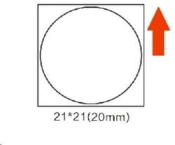 NIIMBOT címkék R A2A18348301, 21x21mm 300db RoundB a B21 esetében (A2A18348301)