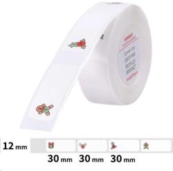 NIIMBOT címkék T A2A88988601, 12x30mm 210db Karácsony a D11, D11-M, D110, D110-H esetében (A2A88988601)