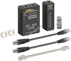 Goobay Hálózati kábel teszter készlet RJ11, RJ12, RJ45, ISDN, CAT5, CAT6, BNC