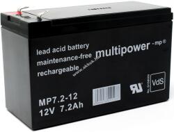Multipower Helyettesítő ólom akku Diamec típus: DM12-7.2 12V 7, 2Ah (MULTIPOWER)