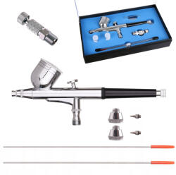 TC TECHNIC Modellező airbrush festékszóró készlet 3 fúvókával, gyorscsatlakozóval 0.2, 0.3, 0.5 mm Technic HS-30KT