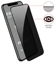 Privacy Anti-Static Apple iPhone 14 Plus / 14 Pro Max (6.7) kijelzővédő üvegfólia betekintés elleni védelemmel (9H)
