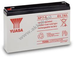 YUASA Ólom akku 6V 7Ah (YUASA) típus NP7-6 helyettesíti: 6V 7, 2Ah