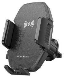 BOROFONE Bh213 Adelante Szellőzőrácsra Rögzíthető Wireless Autós Telefontartó Fekete