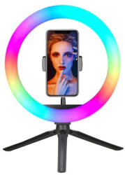 XO Bgd007/mj26 Tripod Selfie állvány Rgb Led Lámpával Fekete