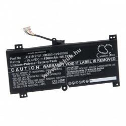 VHBW Helyettesítő akku Asus ROG SCAR II GL504GW-ES043T típus C41N1731 4300mAh