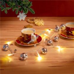 Goobay Glöckchen 10 LED fényfüzér időzítő 6h/18h melegfehér 3000K 2xAA (elemek nélkül) IP20