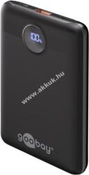 Goobay Powerbank külső akku 10000mAh, kézreálló és Compact, gyorstöltés