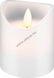 Goobay LED valódi viaszos gyertya fehér 7, 5x10cm 3xAAA 6/18h időzítő - A készlet erejéig