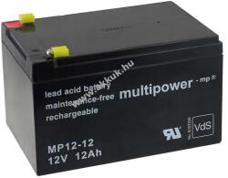 Multipower Helyettesítő ólom akku Diamec típus: DM12-12 12V 12Ah (MULTIPOWER)