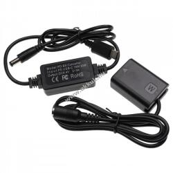VHBW Helyettesítő USB tápegység Sony Alpha 7 típus AC-PW20 + DC Coupler típus NP-FW50