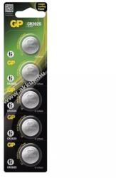 GP Batteries Lithium gombelem CR2025 5db/csomag (B1525)