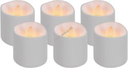 Goobay 6db/csomag LED teamécses távirányítóval beltéri IP20 melegfehér 2700K USB töltés Li-Ion