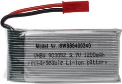 VHBW Helyettesítő modell / RC Akku 3.7V, Li-Polymer, 1200mAh, JST-csatlakozó, 57mm x 29mm x 10mm