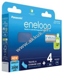 Panasonic Panasonic eneloop AA, ceruza akku 2000mAh 4db/csomag + elemtartó doboz (BK-3MCDEC4BE)