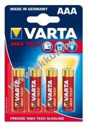 VARTA Longlife Max Power alkáli 4703 LR03 AAA Micro elem 4db/csom
