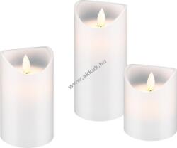 Goobay igazi viaszgyertya szett (3db) LED lámpával meleg fehér szín(2700K) led mécses - Kiárusítás!
