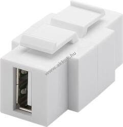 Goobay Keystone modul USB 2.0 aljzat (A típus) - USB 2.0 (B típus), Kétirányú telepítésre alkalmas