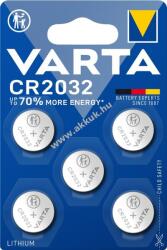 VARTA CR2032 lítium gombelem 5db/csomag 3V
