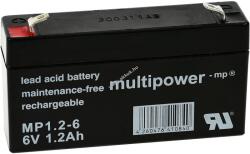 Multipower Helyettesítő ólom akku Diamec típus: DM6-1.3 6V 1, 2Ah (MULTIPOWER) helyettesíti: 6V 1, 3Ah