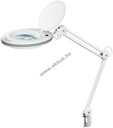 Goobay LED klemmlámpa nagyítóval 8W 650lm 127mm üveglencse 1, 75x 3 dioptria fehér