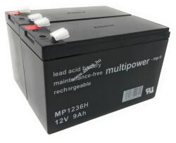 Multipower Powery ólom akku MP1236H kompatibilis UPS APC RBC32 12V 9Ah (7, 2Ah/7Ah is)