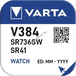 VARTA Watch SR41 (384) 1, 55V 10db/csomag óra gombelem ezüst-oxid-cink