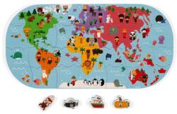 Janod Puzzle de jucărie cu apă Janod Harta lumii 28 buc (J04719)