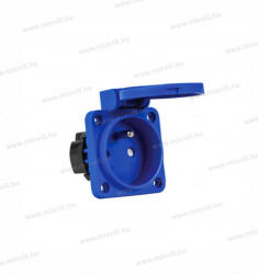 OMU system IBAF-BLUE 16A 2+F franicia dugalj IP54, oldalsó bekötés, biztonsági zsaluval, kék (IBAF-BLUE)