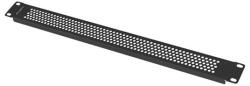 Lanberg AK-1411-B 19" 1U fekete fém hálós/perforált vakpanel (AK-1411-B) - haztartasibolt