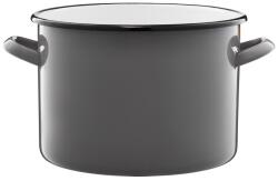 Emalia Olkusz Zománcozott Fazék - 24 cm/7 L, Szürke/Fekete