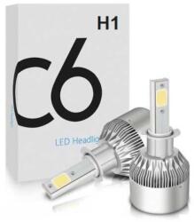 SNHL C6 LED Autó Fényszóró Izzó Pár H1 Foglalattal - Hidegfehér