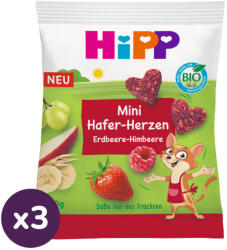 Hipp Mini zabszívek eper-málna 12 hó+ (3x40 g)