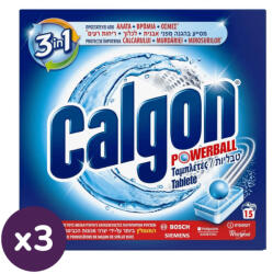 Calgon 3 in 1 vízlágyító tabletta (3x15 db)