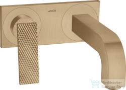 Hansgrohe AXOR CITTERIO falsík alatti mosdó csaptelep 22 cm-es kifolyóval, nem zárható leeresztővel, rombuszmetszéses fogantyúval, szálcsiszolt bronz 39171140 (39171140)