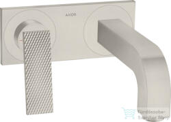 Hansgrohe AXOR CITTERIO falsík alatti mosdó csaptelep 22 cm-es kifolyóval, nem zárható leeresztővel, rombuszmetszéses fogantyúval, rozsdamentes acél hatású 39171800 (39171800)