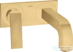 Hansgrohe AXOR CITTERIO falsík alatti mosdó csaptelep 22 cm-es kifolyóval, nem zárható leeresztővel, rombuszmetszéses fogantyúval, szálcsiszolt arany hatású 39171250 (39171250)