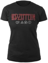 Led Zeppelin Logo & Symbols Black M Дамски Риза (LZTS01LB02)