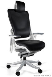UNIQUE WAU 2 BŐR ergonomikus irodai szék, fehér váz