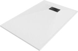Mexen Hugo, téglalap alakú zuhanytálca SMC 120 x 80 cm, fehér, fekete huzat, 42108012-B (42108012-B)
