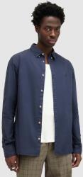 AllSaints ing HAWTHORNE LS SHIRT férfi, galléros, fehér, slim - sötétkék S