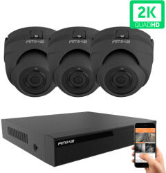 AMIKO D20M530B-AHD dome 3 biztonsági kamera rendszer 5MP 2K