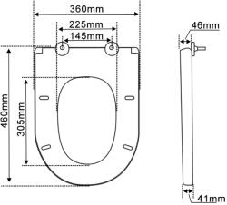 SAPHO AQUALINE HYGIE Soft Close WC-ülőke (SAPHO PS104)