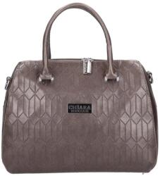 CHIARA bronz / mintás rostbőr női kézi / válltáska k7026g-bis malaga