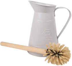 Redecker cserélhető fejű WC-kefe, fém kanna formájú tartóban