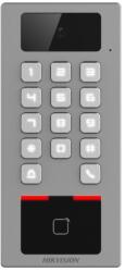 Hikvision Terminal control acces si interfon cu tastatura si cititor card, rezolutie 2MP, Wi-Fi, RS485, Alarma, Hikvision DS-K1T502DBWX-C (DS-K1T502DBWX-C)