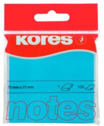 KORES Notes adeziv 75 x 75 mm albastru neon 100 file Kores (KO47078) - dacris