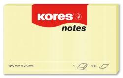 KORES Notes adeziv 75 x 125 mm galben pal 100 file Kores (KO46125)
