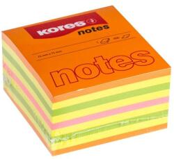 KORES Notes adeziv 75 x 75 mm neon mixt Summer 450 file Kores (KO48465)